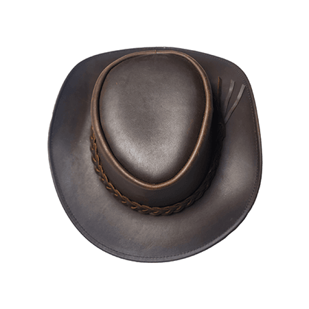 Premium Genuine Leather Cowboy Hat - Western Style for Men’s Elegance - Equine Care