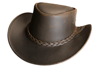 Unisex Distressed Leather Cowboy Hat with Breathable Liner