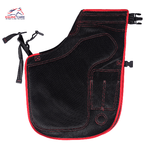 Farrier Chaps with Back Support & 4 Pockets – Red Piping - Equine Care