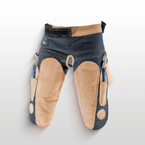 Farrier Chaps with Back Support – Leather & Canvas Apron2