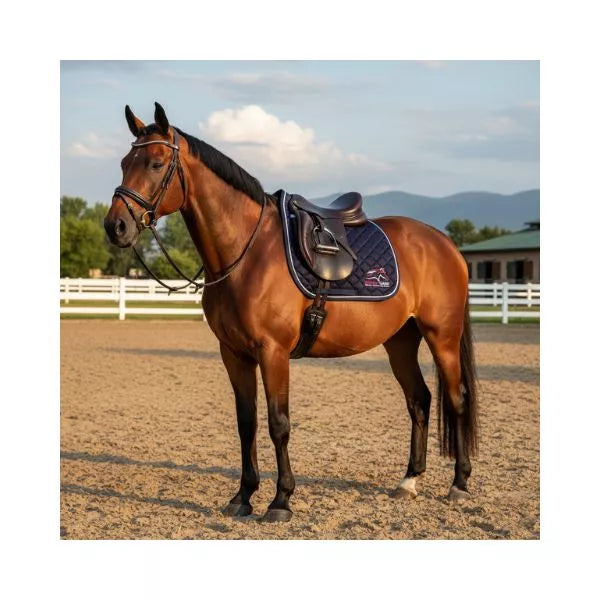 Equine Care Sattelunterlage in voller Größe (Englisch) – Wabenstruktur, rutschfest, passend für große Pferde