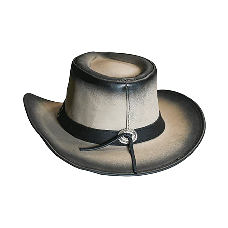Long Horn Leather Cowboy Hat