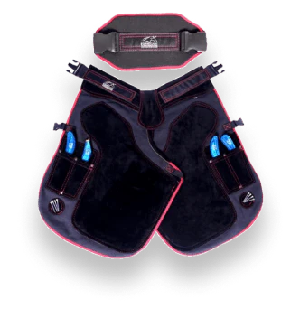 Equine Care Pro Artisan Farrier Apron - Black with Red Piping