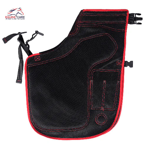 Equine Care Pro Artisan Farrier Apron - Black with Red Piping