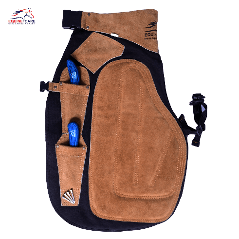 Professional Farrier Apron - Leather, Adjustable, Back Support 28"-52"