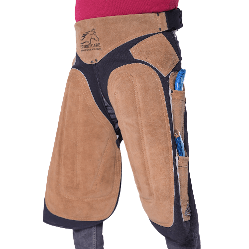 Professional Farrier Apron - Leather, Adjustable, Back Support 28"-52"