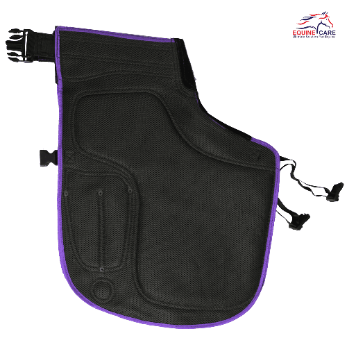 Women's Farrier Chaps Leather with Green/Purple/Pink Piping - 23"