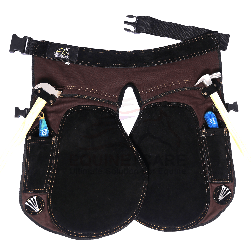 Equine Care Women’s Farrier Apron Chaps – Adjustable Canvas & Leather - Equine Care