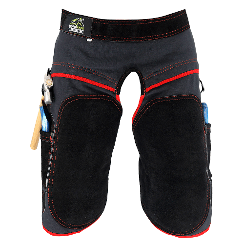 Equine Care Women’s Farrier Apron Chaps – Adjustable Canvas & Leather - Equine Care