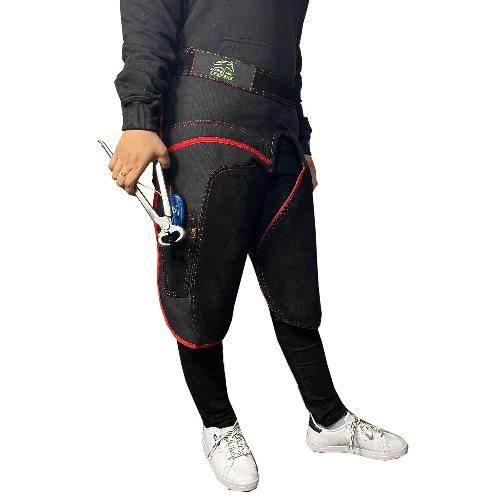 Equine Care Women’s Farrier Apron Chaps – Adjustable Canvas & Leather - Equine Care
