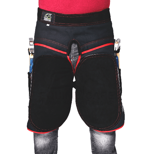 Equine Care Women’s Farrier Apron Chaps – Adjustable Canvas & Leather - Equine Care