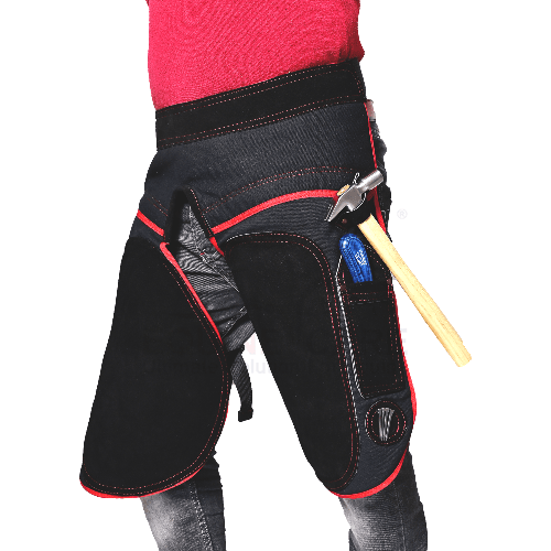 Equine Care Women’s Farrier Apron Chaps – Adjustable Canvas & Leather - Equine Care
