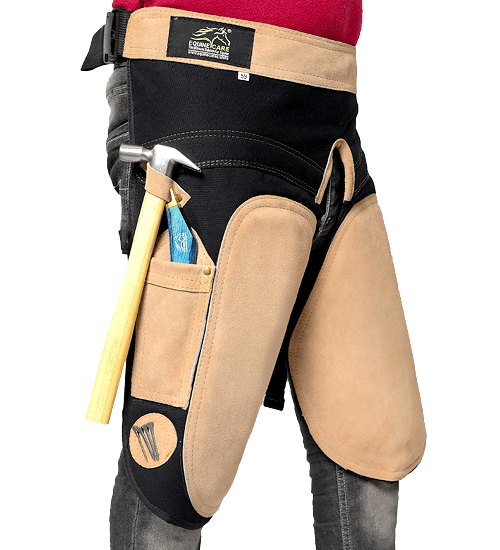 Equine Care Women’s Farrier Apron Chaps – Adjustable Canvas & Leather - Equine Care