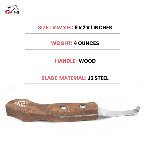 Durable Wooden Farrier Knife - Equine Care