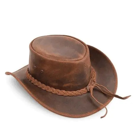 Genuine Leather Cowboy Hat – Western Style, Durable & Sun Protection - Equine Care