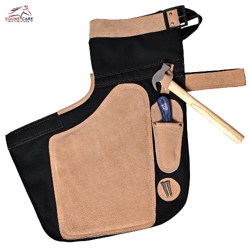 Equine Care 25-Inch Femme Farrier Apron - Beige & Black