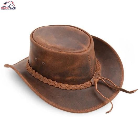 Genuine Leather Cowboy Hat - Western Style, Durable & Sun Protection 1