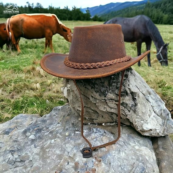 Genuine Leather Cowboy Hat - Western Style, Durable & Sun Protection 3