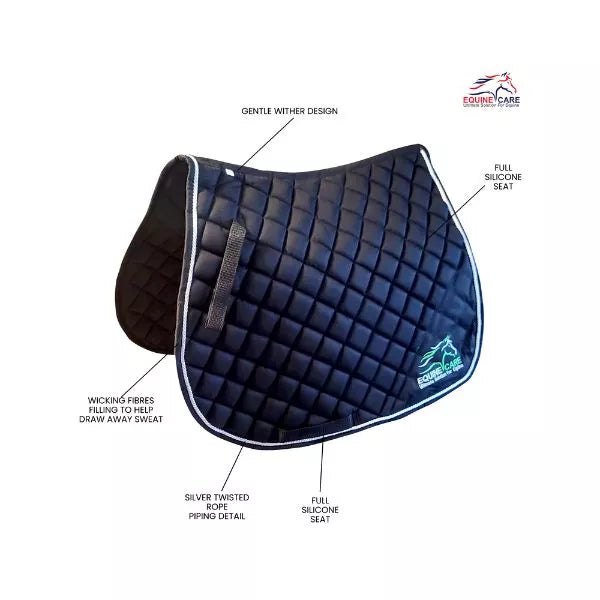 Equine Care Sattelunterlage in voller Größe (Englisch) – Wabenstruktur, rutschfest, passend für große Pferde