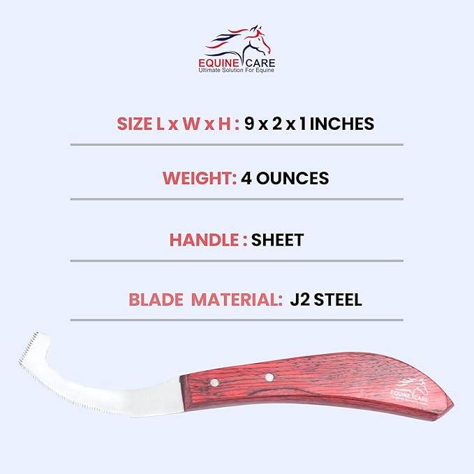 Bot Knife for Horses – J2 Steel Egg Removal Grooming Tool - Equine Care