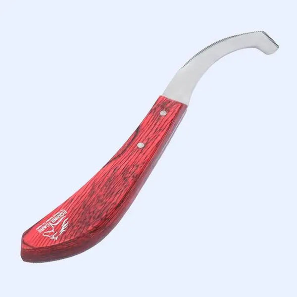 Horse Bot Fly Egg Scraper with Red Ergonomic Handle
