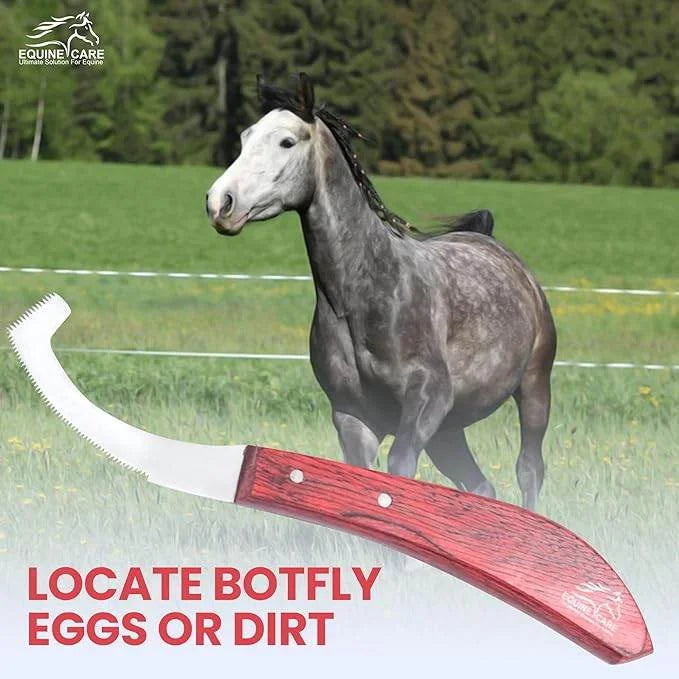 Bot Knife for Horses – J2 Steel Egg Removal Grooming Tool - Equine Care