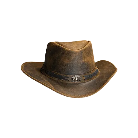 Authentic Australian Western Leather Cowboy Hat – Tan Leather, Men’s Outback Style - Equine Care