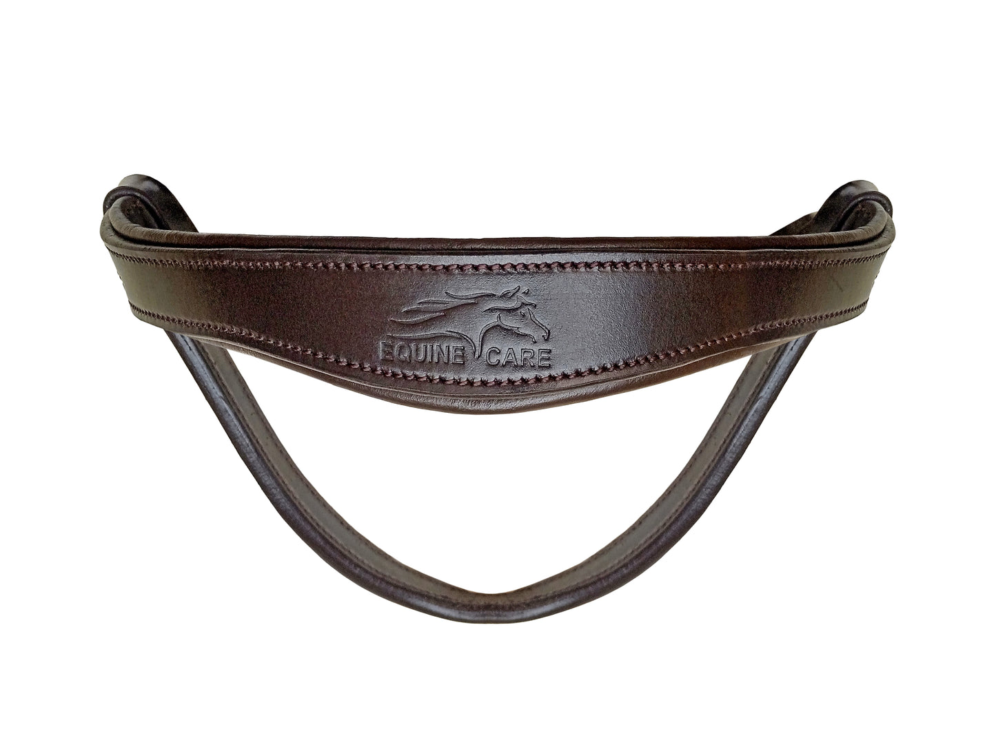 Equine Care English Leather Bridle – Full Size, Crystal Browband & Reins