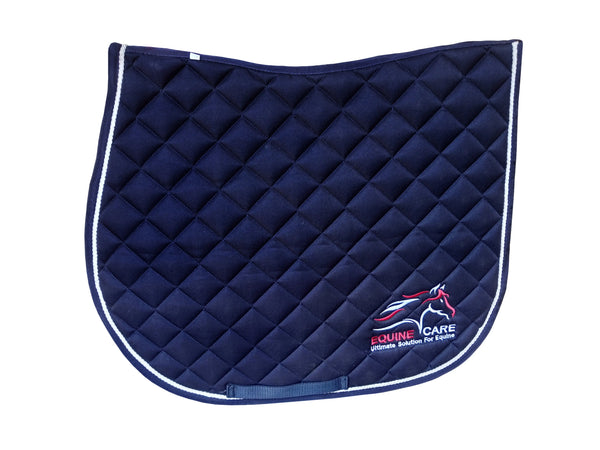 Equine Care Full Size English Saddle Pad with quilted top and breathable honeycomb mesh