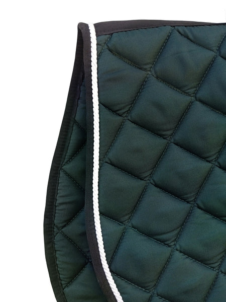 Equine Care quilted English saddle pad with high-wither fit and breathable padded design.