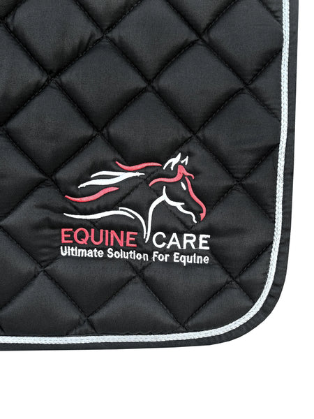 Equine Care quilted English saddle pad with high-wither fit and breathable padded design.