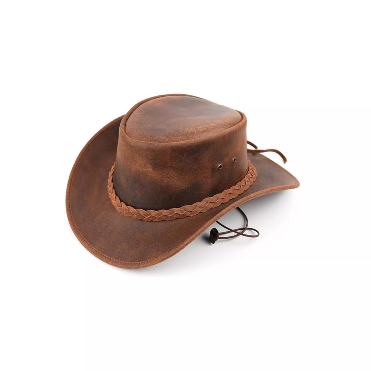 Lovely Suede Brown Leather Horse- wo(man) Hat Genuine Leather Cowboy Hat - Durable Western Style & Sun  main image 4