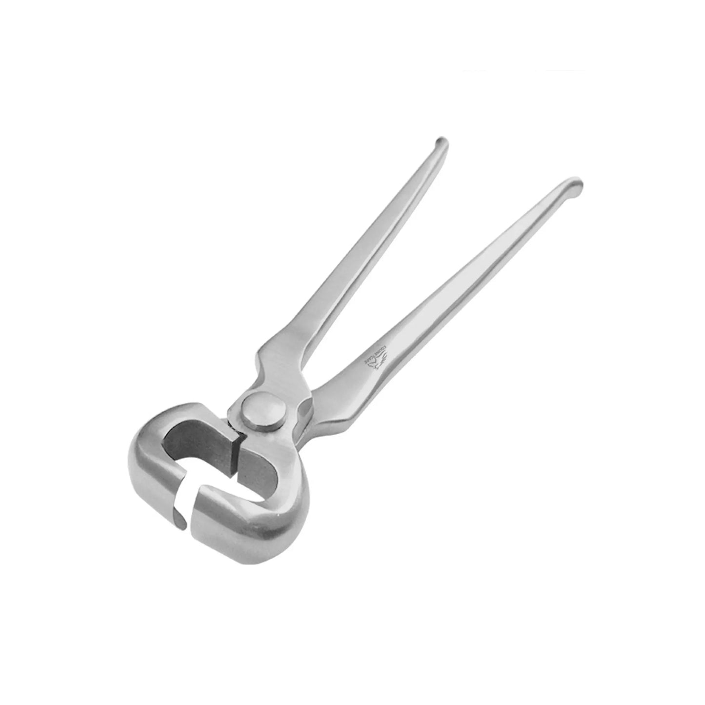 Equine Care 12-inch half-round hoof nipper made from chrome vanadium steel, professional farrier tool for precise horse hoof trimming