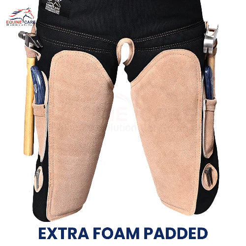 Equine Care 25-Inch Femme Farrier Apron - Beige & Black