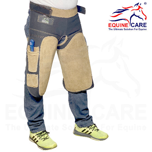 Farrier Chaps with Back Support – Leather & Canvas Apron