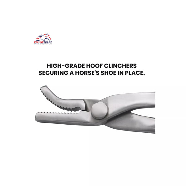 high-grade hoof clinching jaws of equinecares alligator clincher securing horseshoe nails
