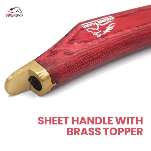 Precision Hoof Knife for Horses – Right & Left, J2 Steel, Brass Topper - Equine Care