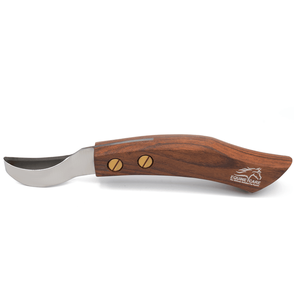 Hoof Knife for Horses – Wood Handle, J2 Stainless Steel, Ergonomic Grip