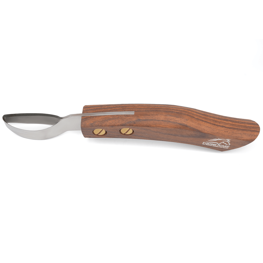 Hoof Knife for Horses – Wood Handle, J2 Stainless Steel, Ergonomic Grip