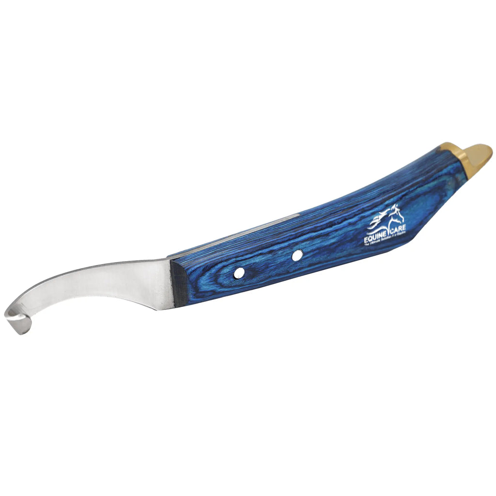 Precision Hoof Knife for Horses, J2 Steel, Right & Left, Blue - Equine Care
