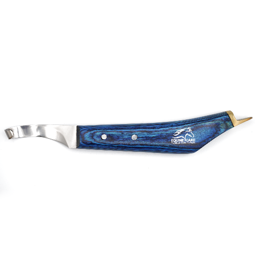 Precision Hoof Knife for Horses, J2 Steel, Right & Left, Blue