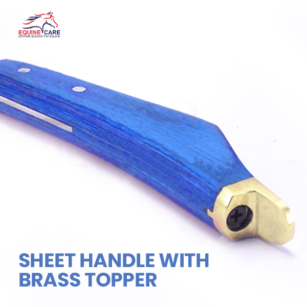 Precision Hoof Knife for Horses, J2 Steel, Right & Left, Blue