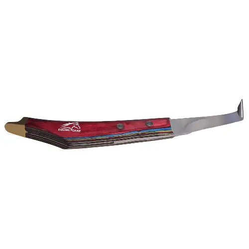 Precision Hoof Knife for Horses – Right & Left, J2 Steel, Brass Topper - Equine Care