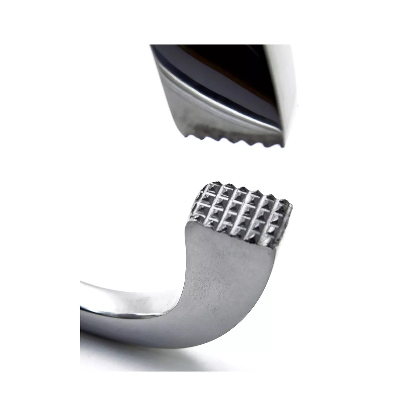 Detailed view of Equine Care hoof tester jaw for controlled pressure and accurate lameness detection