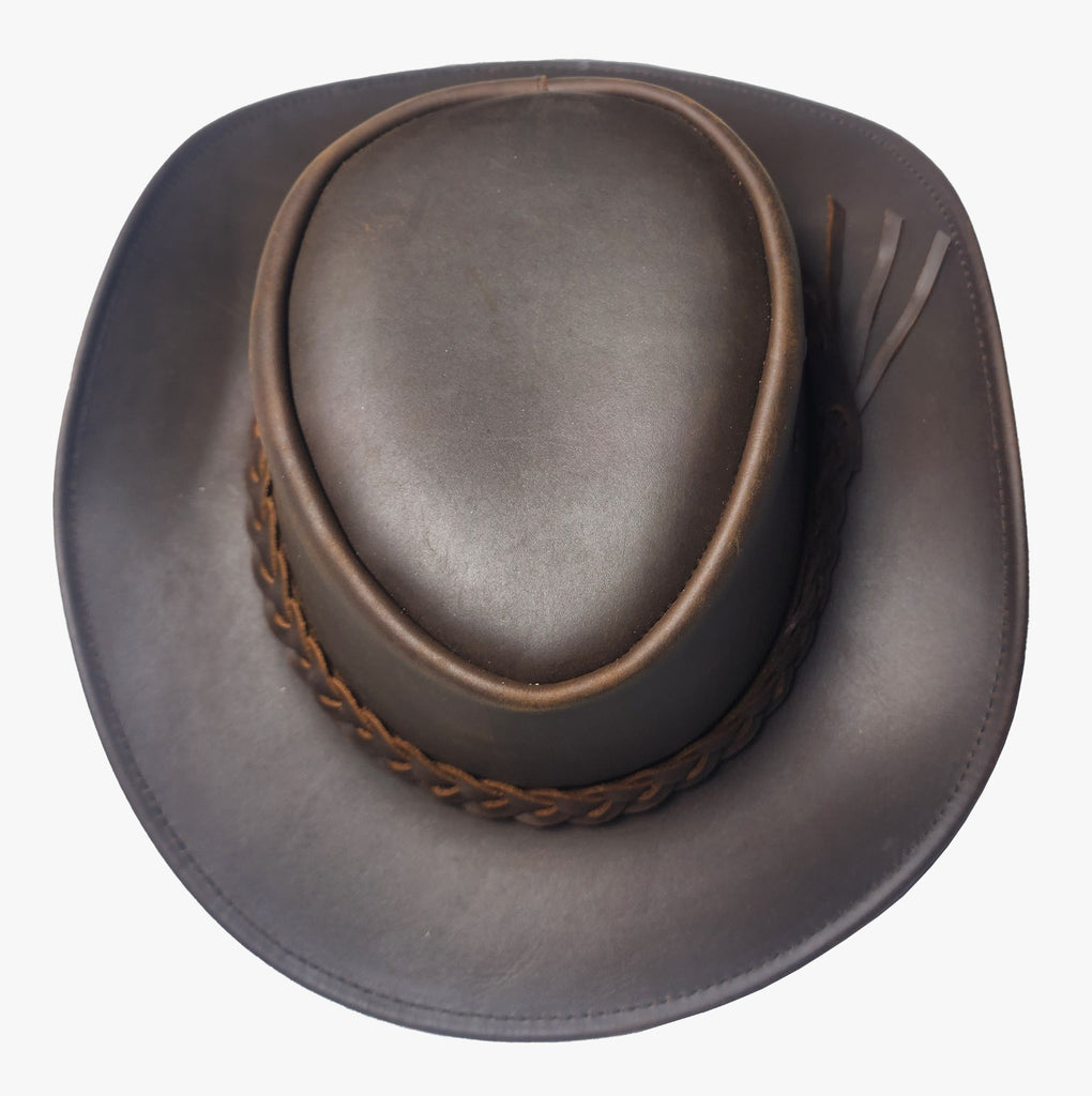 Premium Genuine Leather Cowboy Hat - Western Style for Men’s Elegance 1