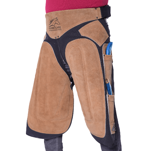 Professional Farrier Apron - Leather, Adjustable, Back Support 28"-52"