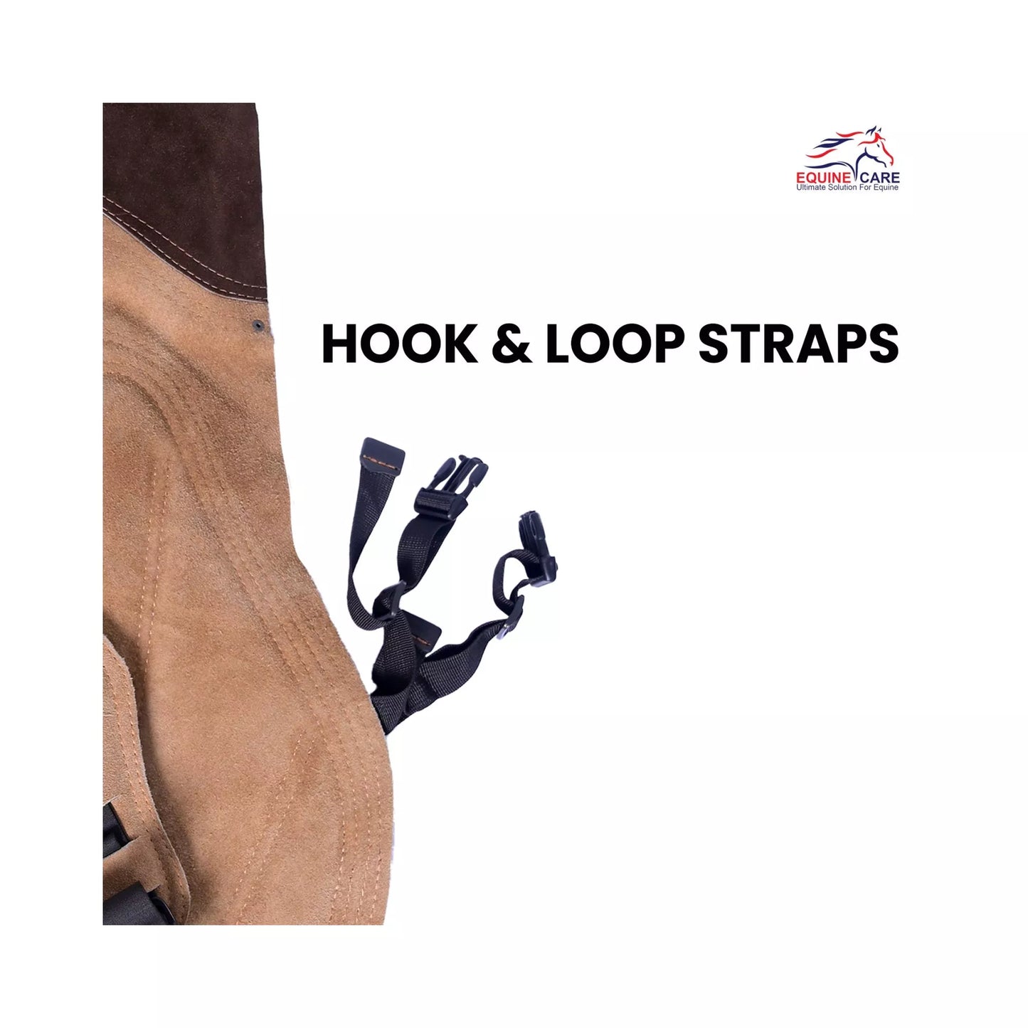 Durable beige leather farrier apron with back support and foam-padded thighs