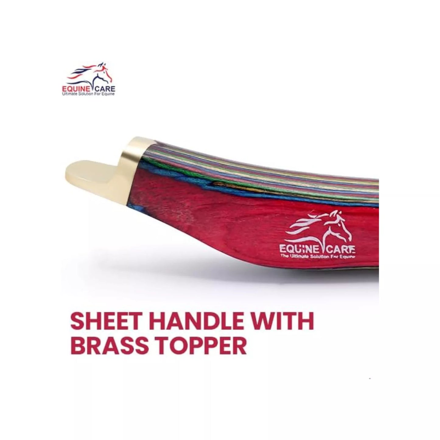 Brass Topper Farrier Hoof Knife – J2 Steel Blade, Ergonomic red Handle
