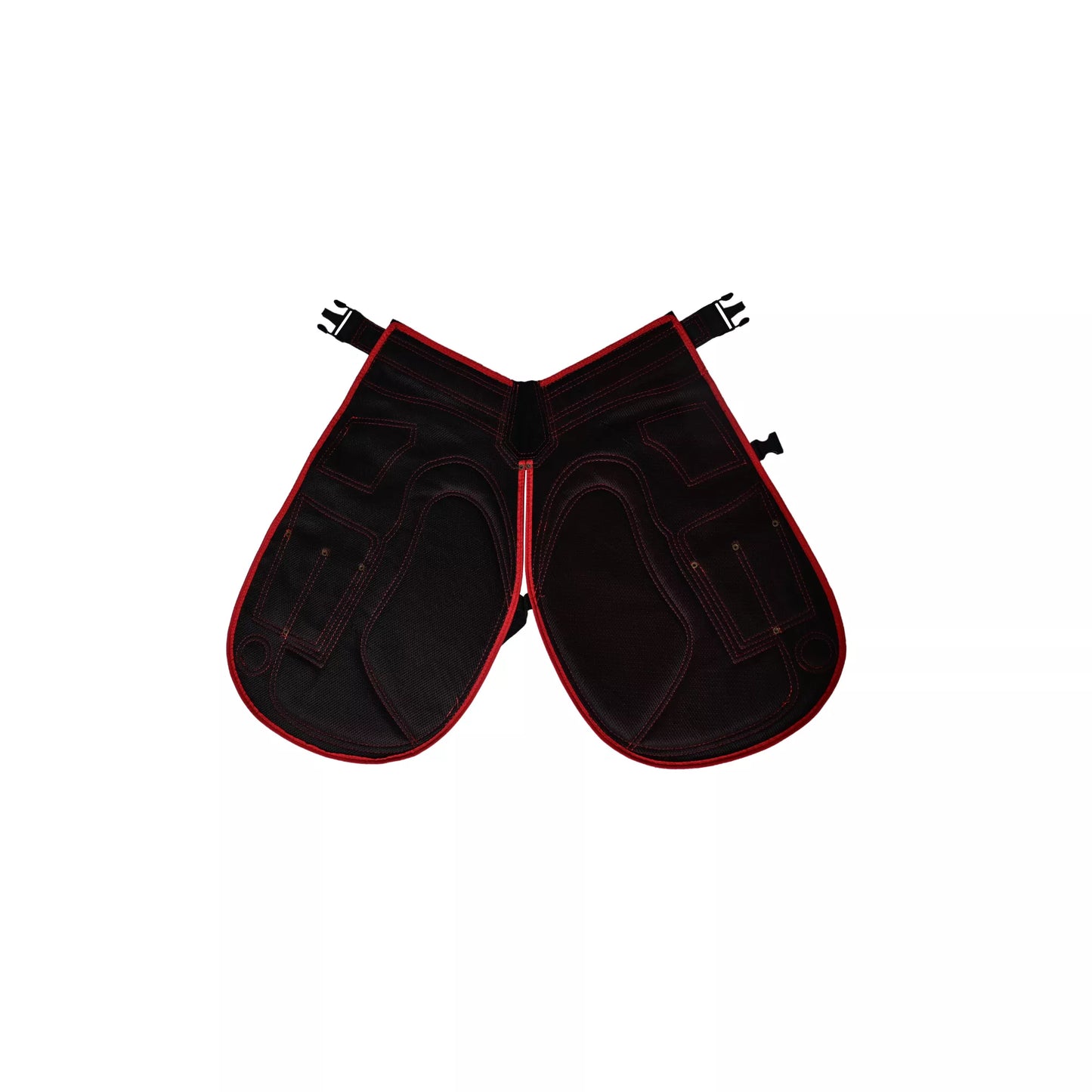 Professional Crimson Shield Farrier Apron with Knife Pockets and Magnetic Nail Holders