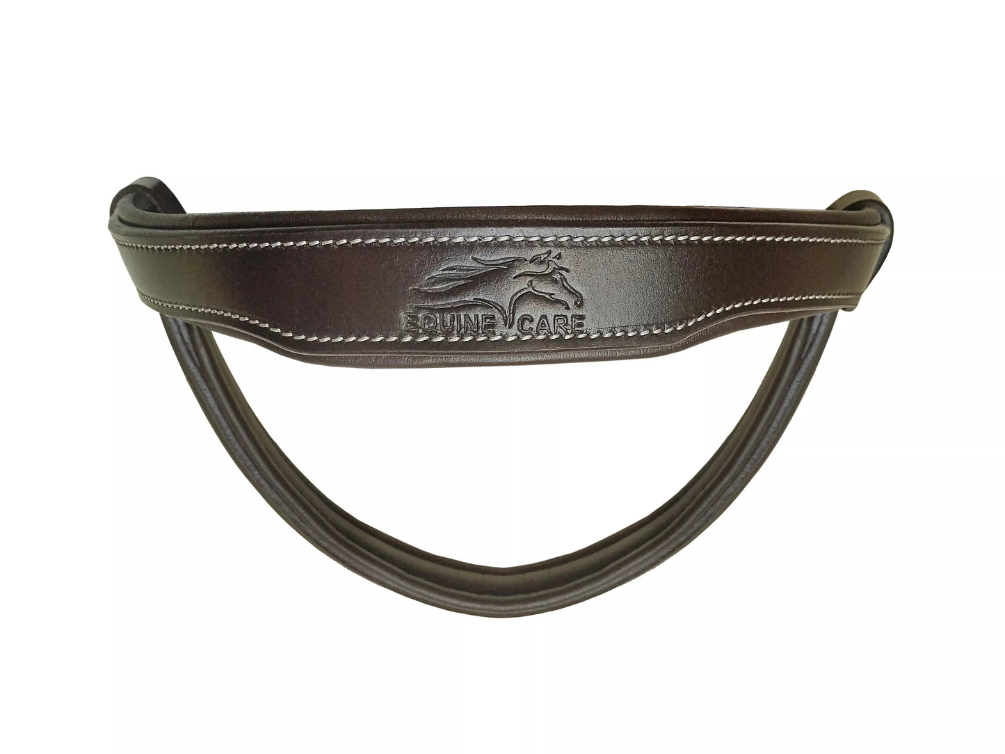 Equine Care English Leather Horse Bridle made from vegetable-tanned full-grain leather with reins.
